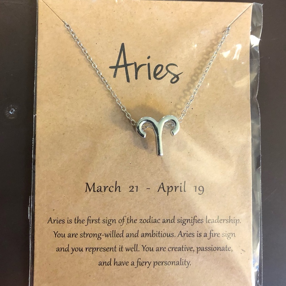 Zodiac Necklace ARIES choose gold or silver tone